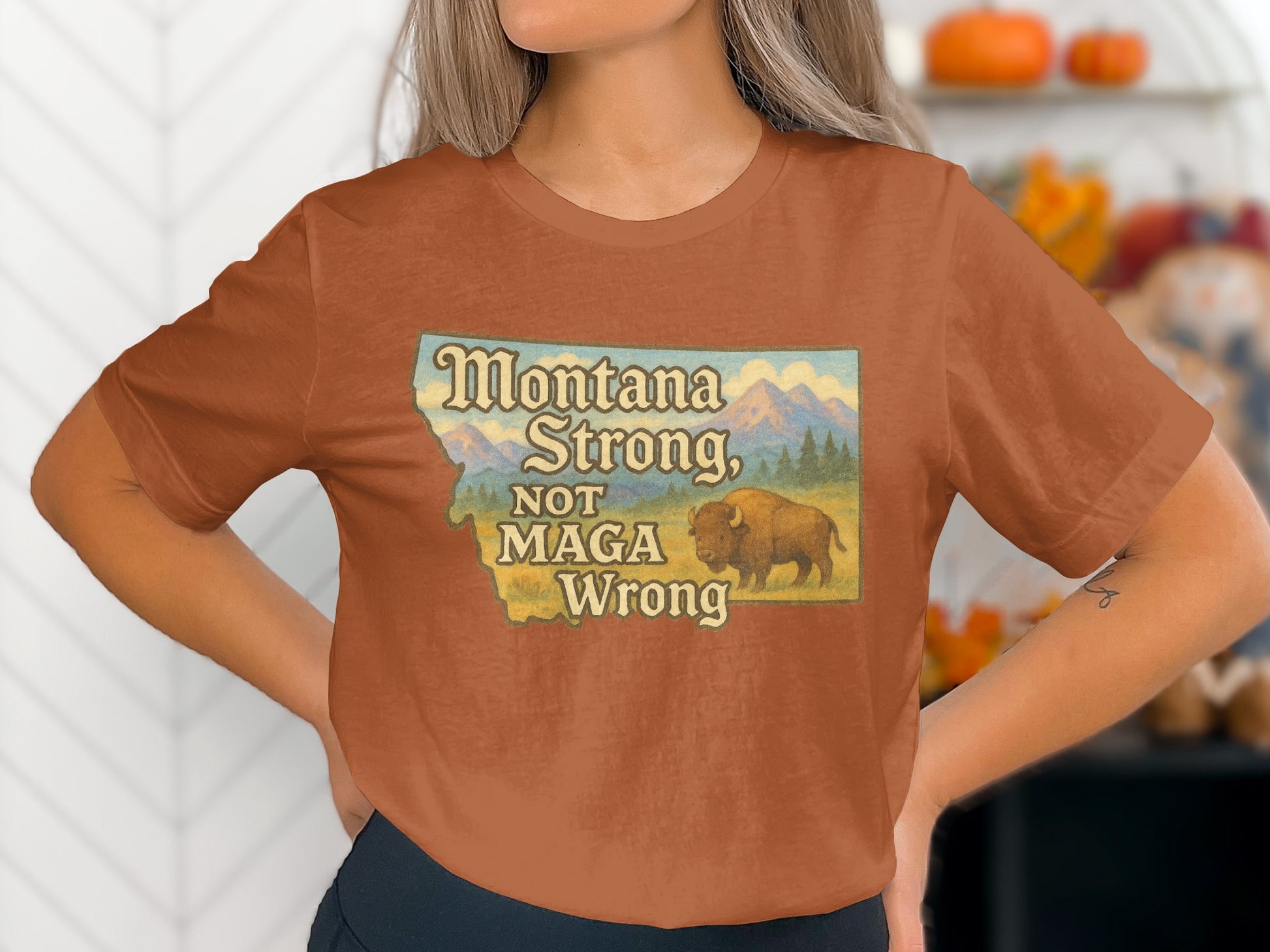 Montana Strong Not MAGA Wrong Graphic T-shirt product