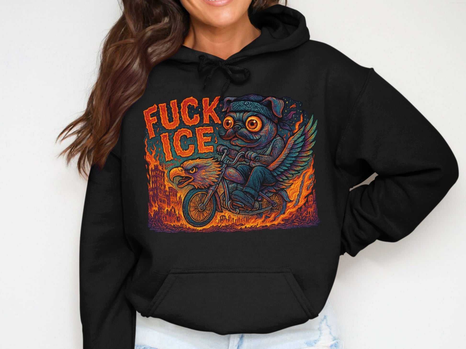 Fuck Ice Graphic Pullover Hoodie product type