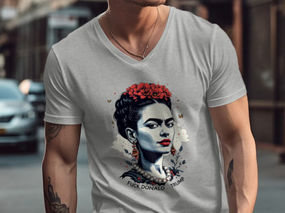 Frida Kahlo Fuck Donald Trump Graphic T-Shirt