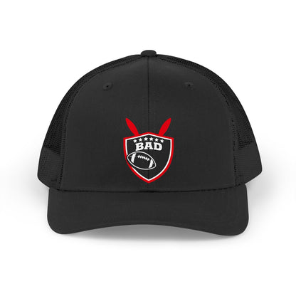 BAD Logo Football Shield Embroidered Design Hat