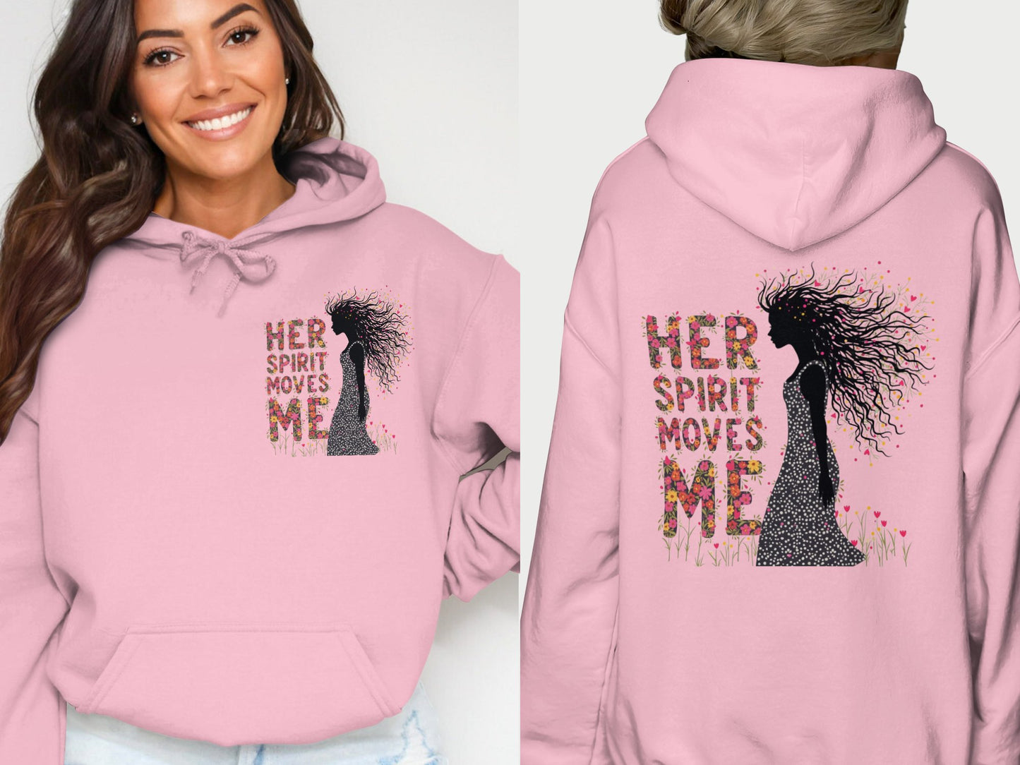 Her Spirit Moves Me Graphic Pink Hoodie product