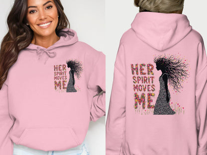 Her Spirit Moves Me Graphic Pink Hoodie product