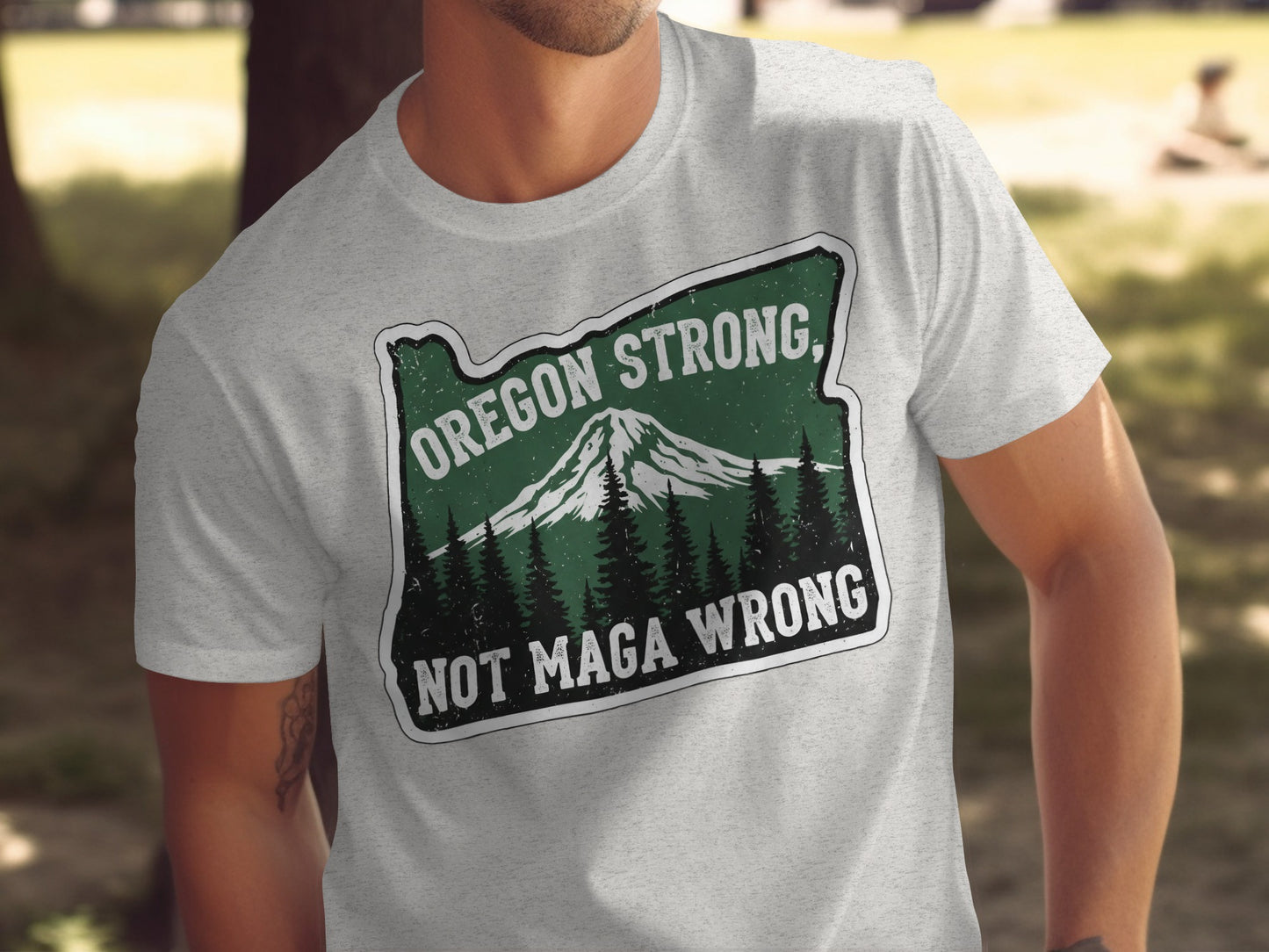 Oregon Strong Not Maga Wrong Graphic T-Shirt product