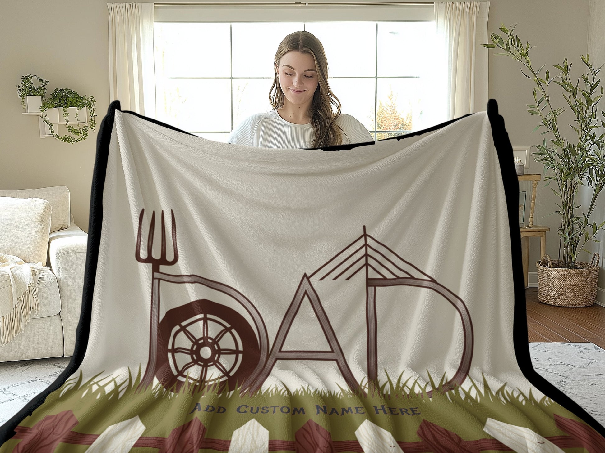 Customizable Dad Design Blanket product type