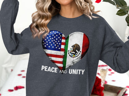 Peace and Unity Heart Flag Design Sweatshirt product