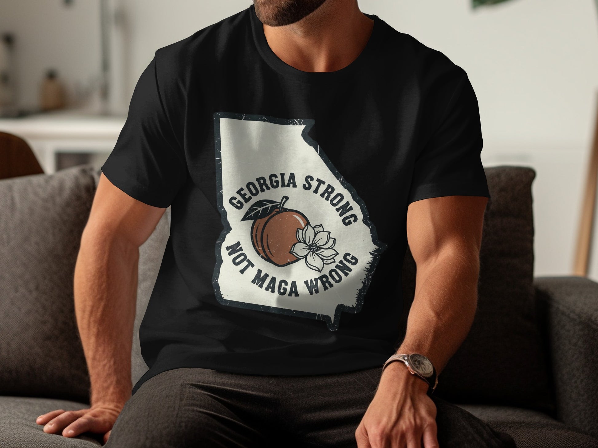 Georgia Strong Not Maga Wrong T-shirt product