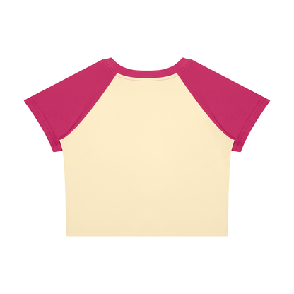 Antifa Funny Crop Tee Women’s Raglan Color Block Baby T-Shirt