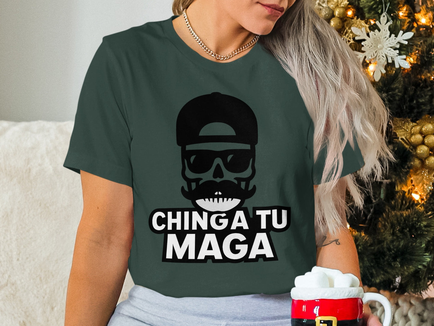 Ching A Tu Maga Skull Design T-shirt