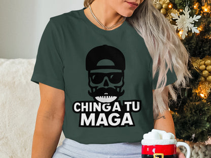Ching A Tu Maga Skull Design T-shirt