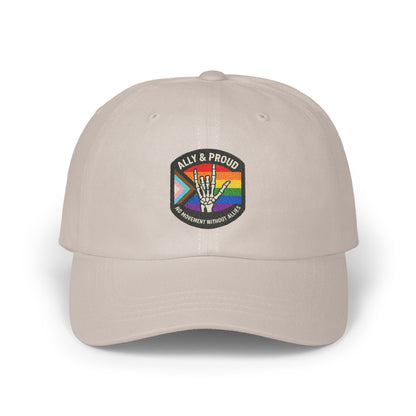 Ally and Proud Rainbow Skeleton Embroidered Cap product
