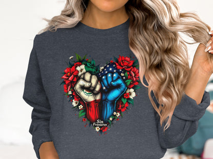 Solidarity Hands Heart Design Sweatshirt product