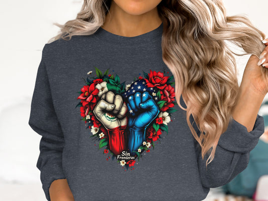 Solidarity Hands Heart Design Sweatshirt product