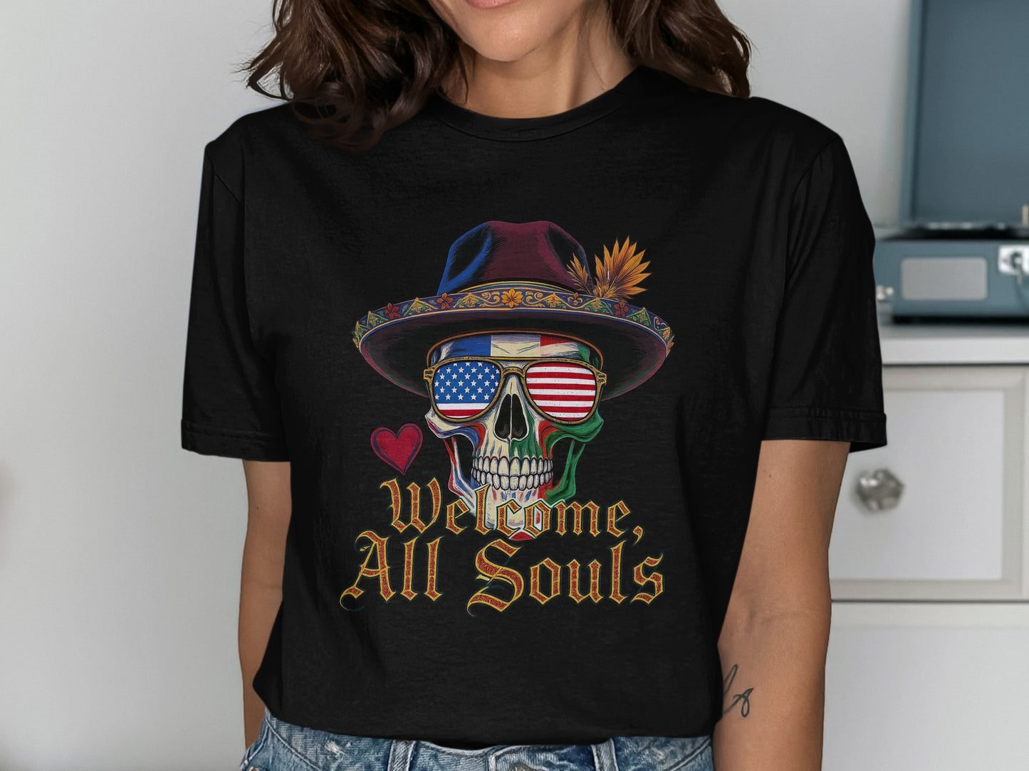 Welcome All Souls Skull Graphic T-Shirt product