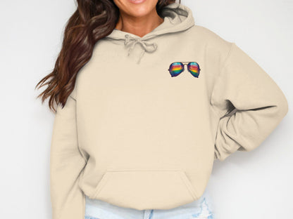 Stylish Hoodie with Cool Sunglasses Graphic product type