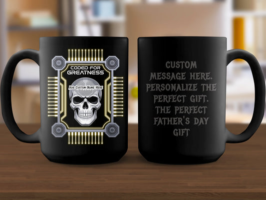 Skull Design Personalized Father's Day Gift Mug product type