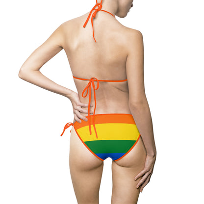 Rainbow Pride Bikini, LGBTQ+ Swimwear, Beachwear, Summer Swim Set, Gay Pride Swim, Colorful Swimsuit
