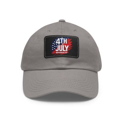 Patriotic Dad Hat with Leather Patch | 4th of July
