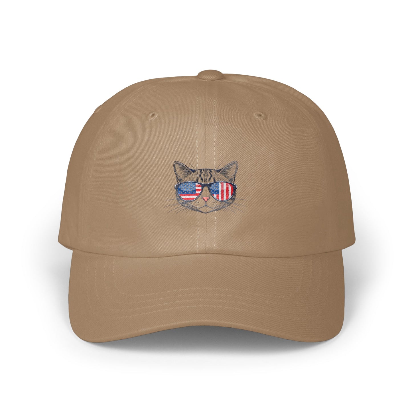 Patriotic Cat Wearing Sunglasses Baseball Cap product