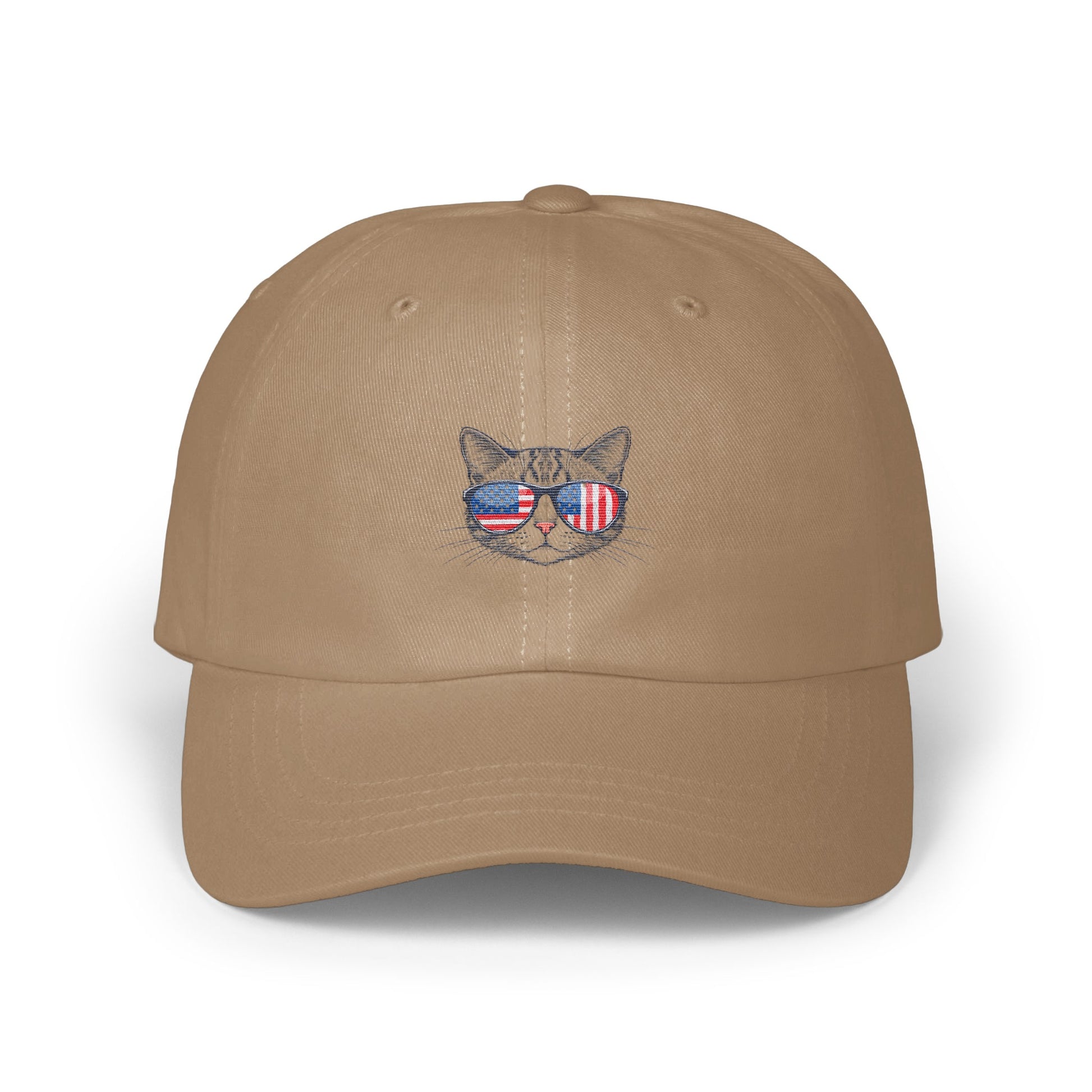 Patriotic Cat Wearing Sunglasses Baseball Cap product