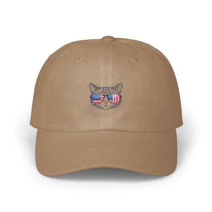 Patriotic Cat Wearing Sunglasses Baseball Cap product
