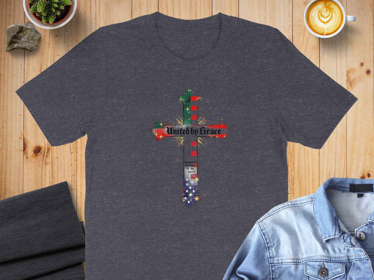 United by Grace Cross Design on T-Shirt product