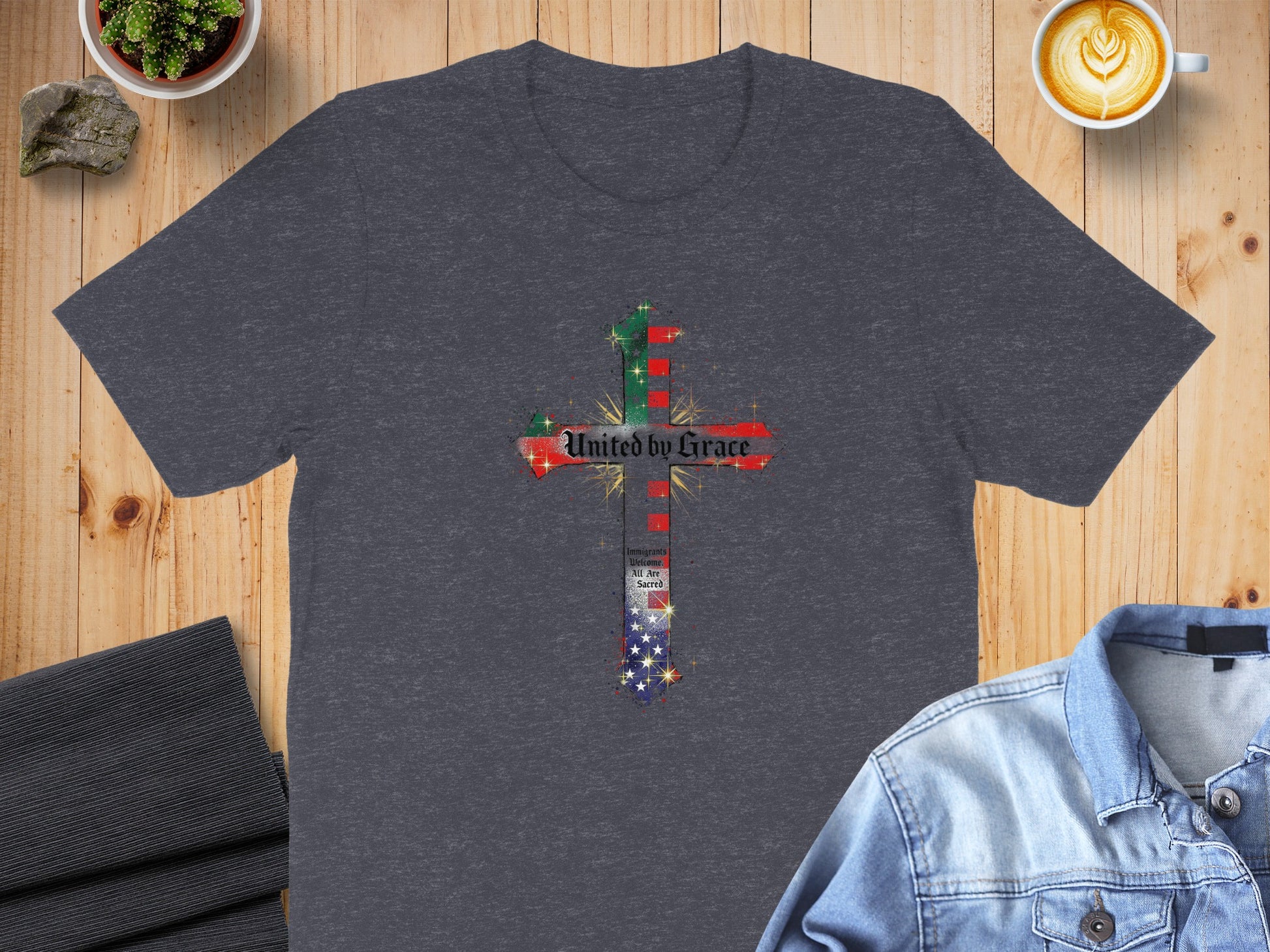 United by Grace Cross Design on T-Shirt product