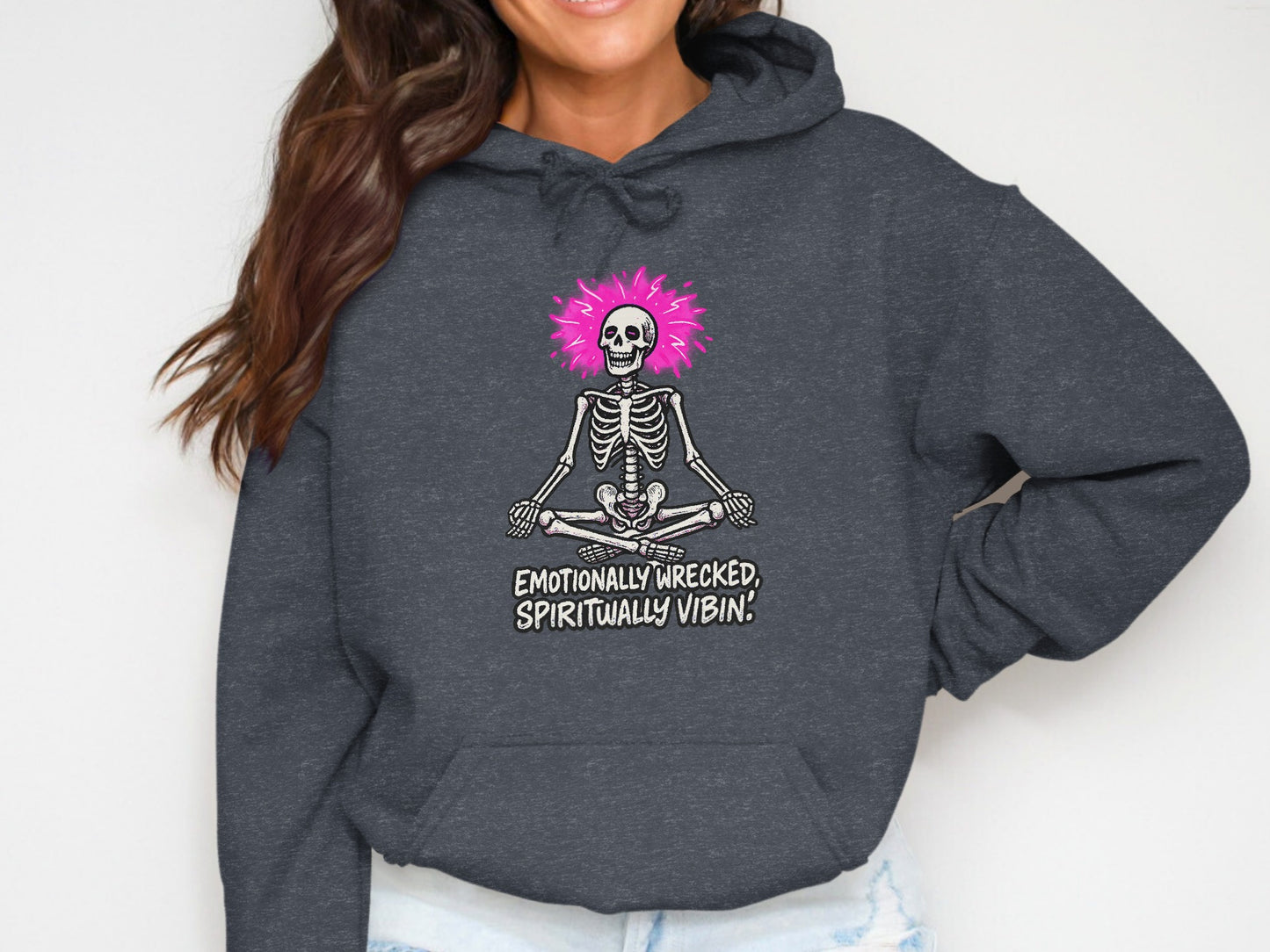 Emotionally Wrecked Spiritually Vibin Graphic Hoodie product