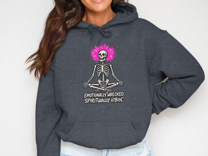Emotionally Wrecked Spiritually Vibin Graphic Hoodie product