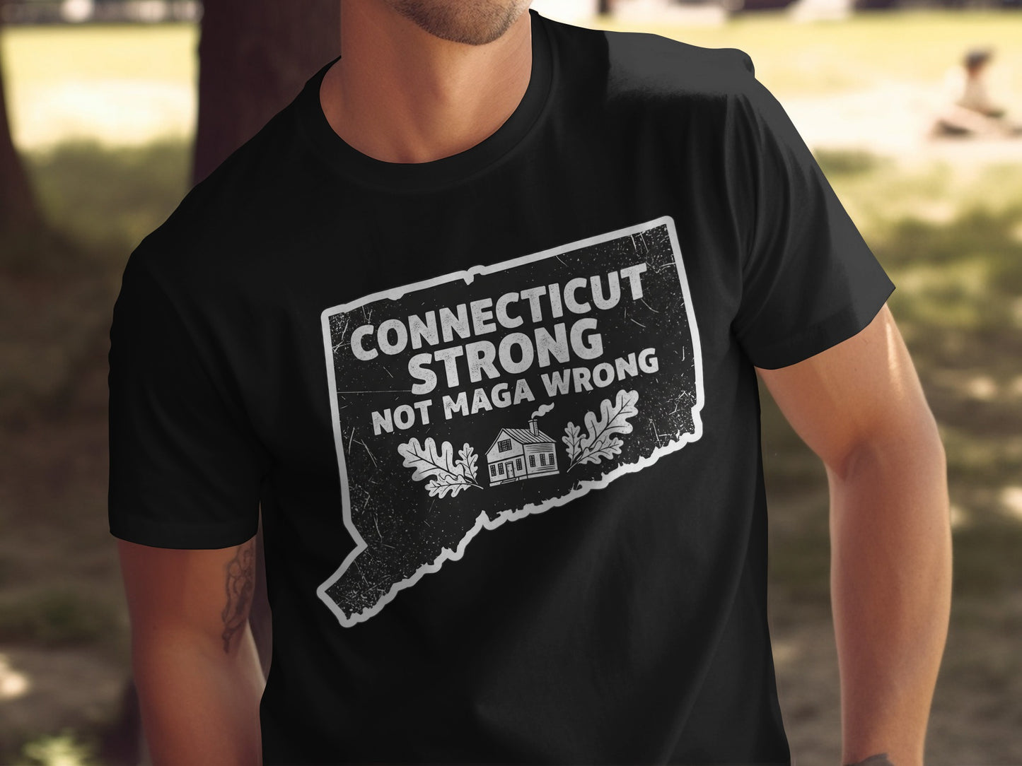 Connecticut Strong Not MAGA Wrong Graphic Tee product