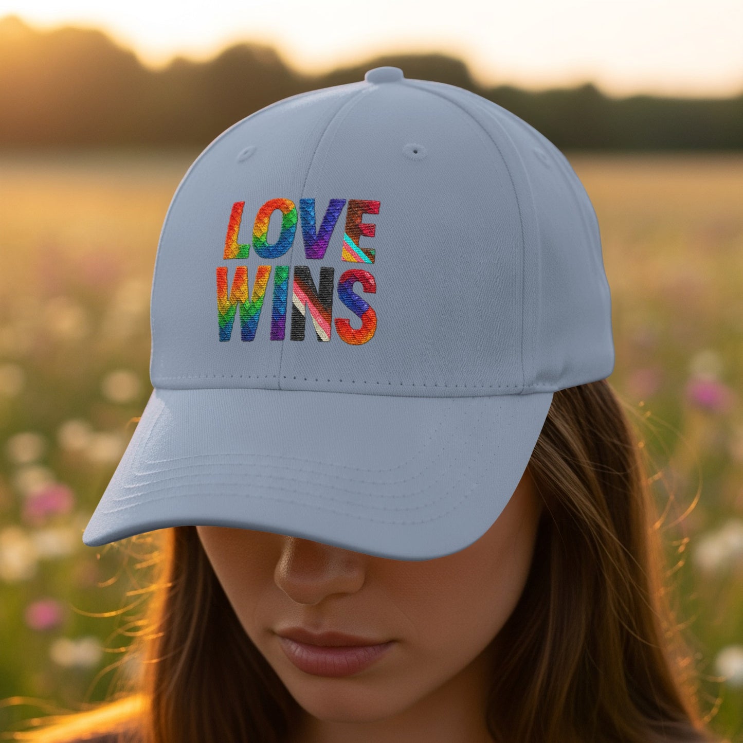 Love Wins Rainbow Design Baseball Hat product