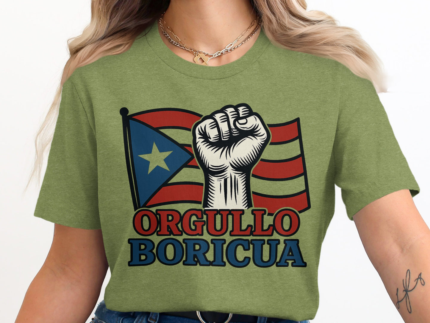 Orgullo Boricua Graphic Tee Patriotic Clothing product