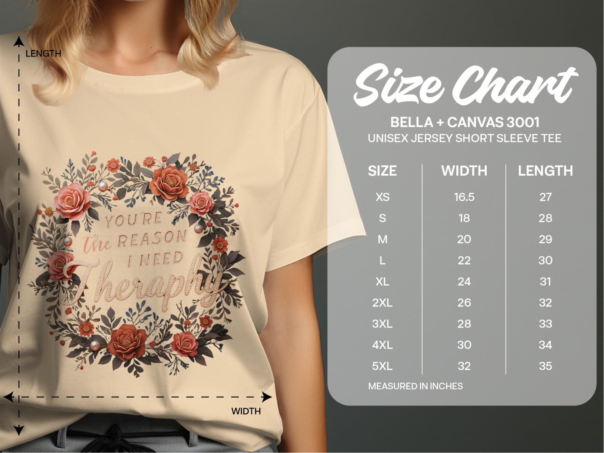 You're The Reason I Need Therapy Floral T-shirt