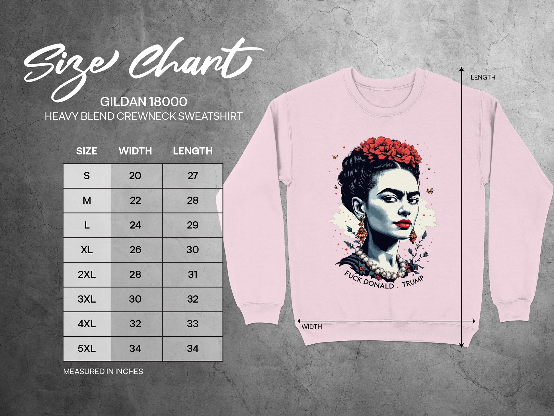 Frida Kahlo Inspired Heavy Blend Crewneck Sweatshirt