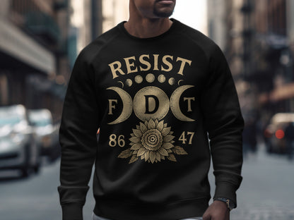 Resist FDT Moon Phases Sunflower Graphic Sweater product