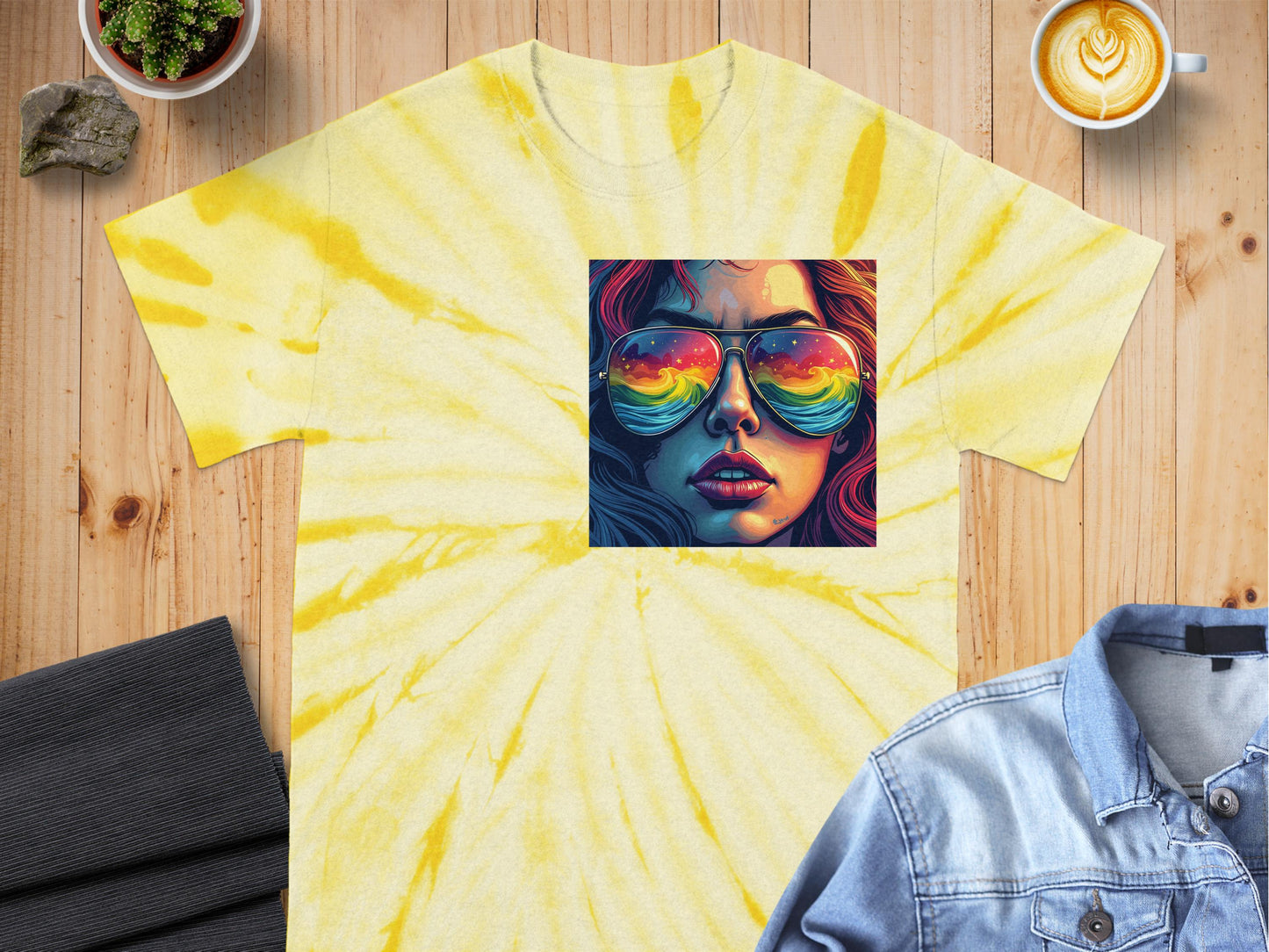 Vibrant Abstract Sunglasses Art Tee Shirt product