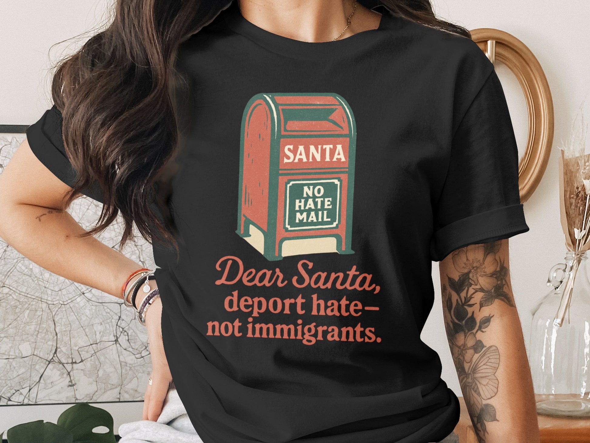 Dear Santa Deport Hate Not Immigrants Shirt