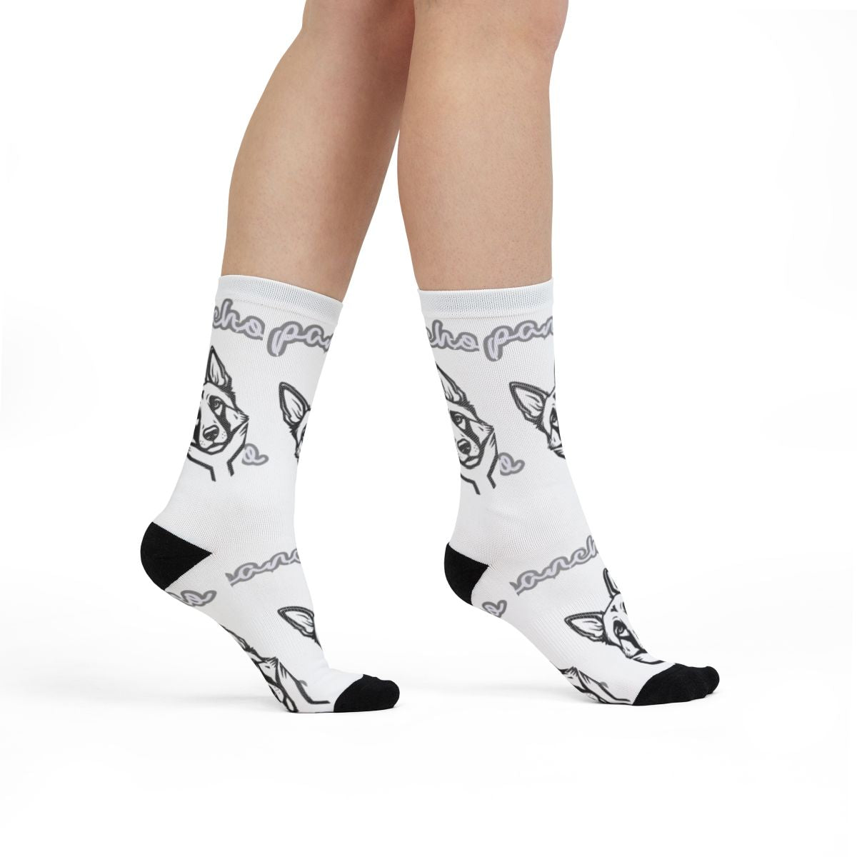 Adorable Dog Print Crew Socks Perfect for Casual Wear