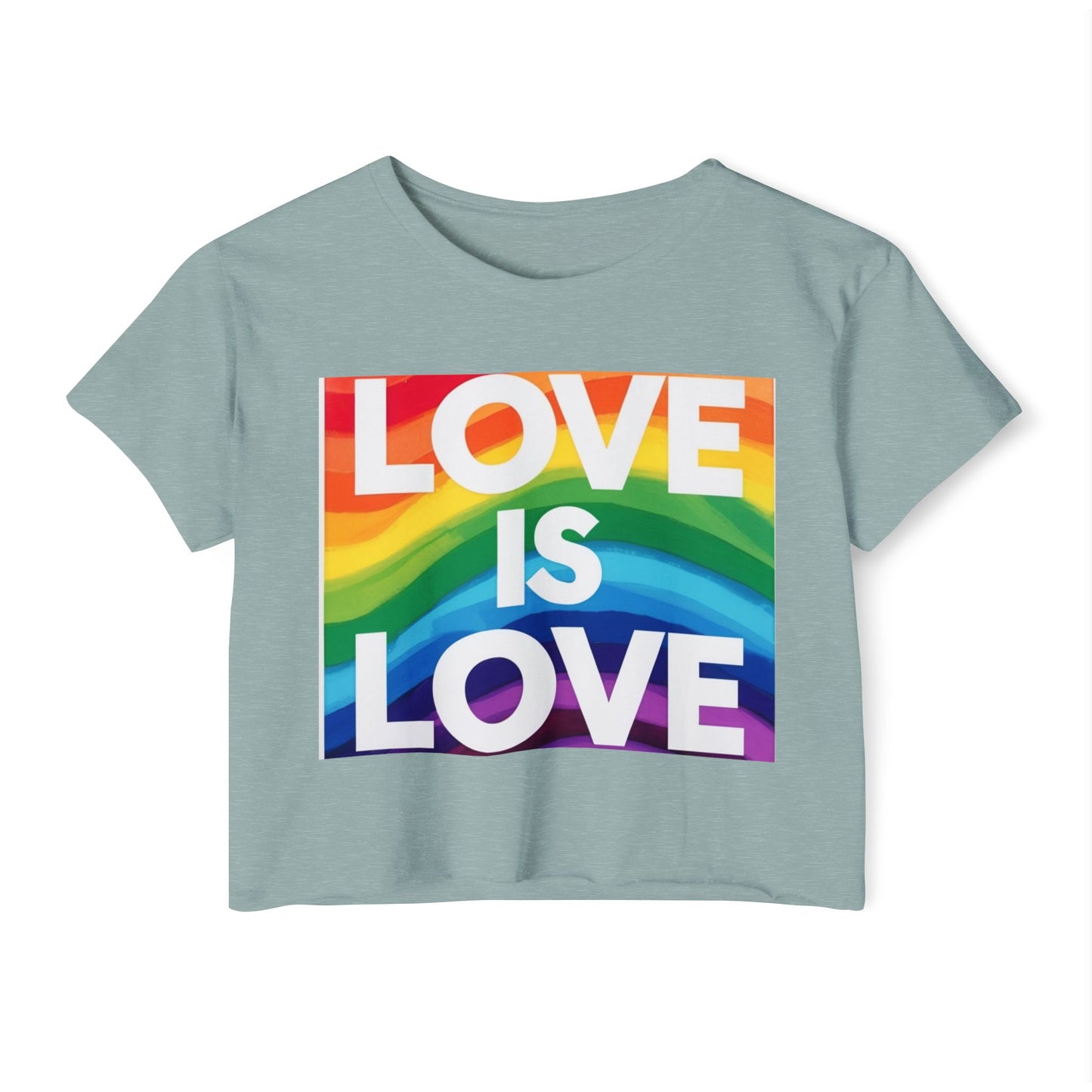 Pride corp top Rainbow Love is Love Crop Top for Festivals