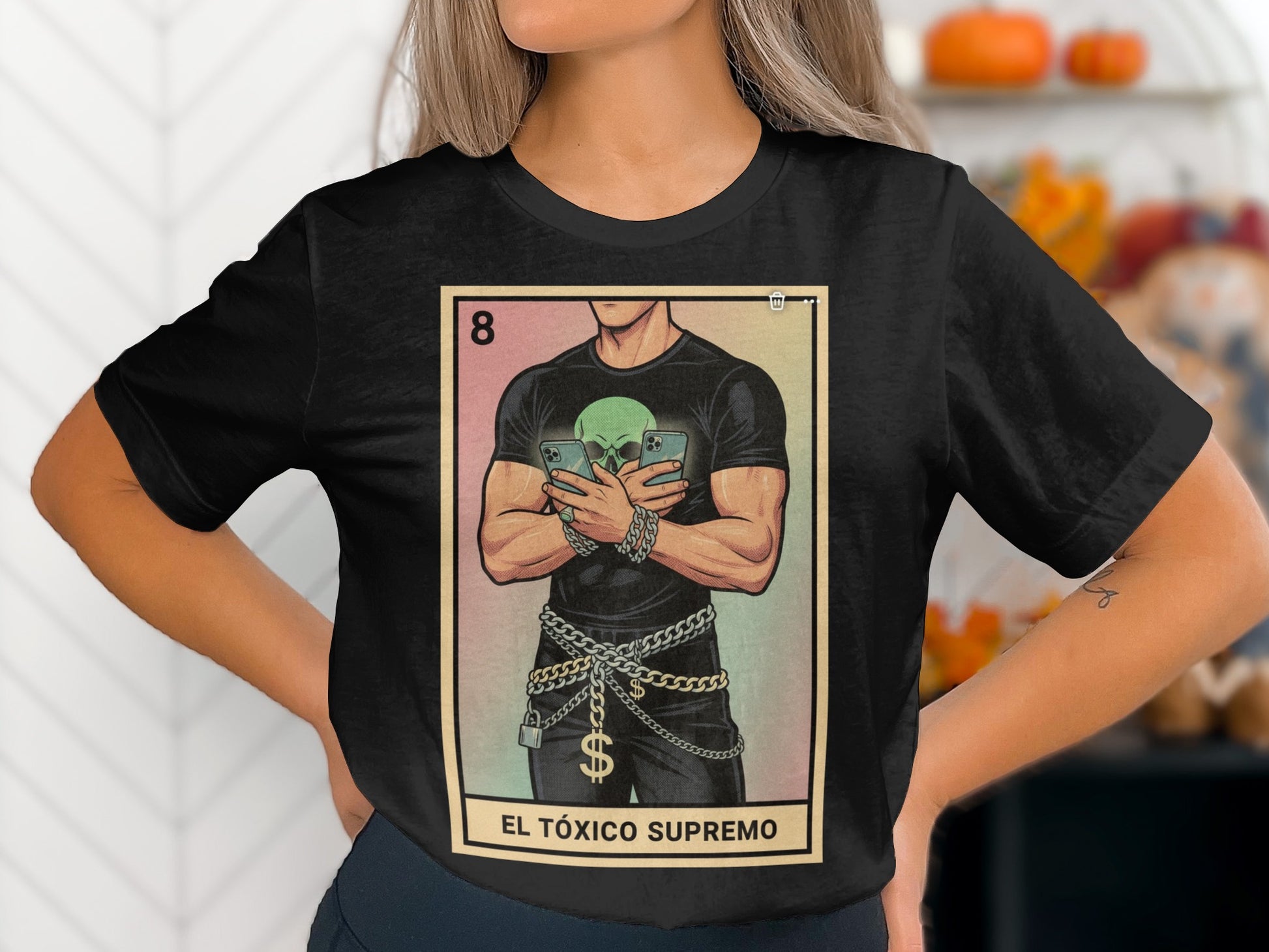 El Tóxico Supremo tarot card themed T-shirt product type