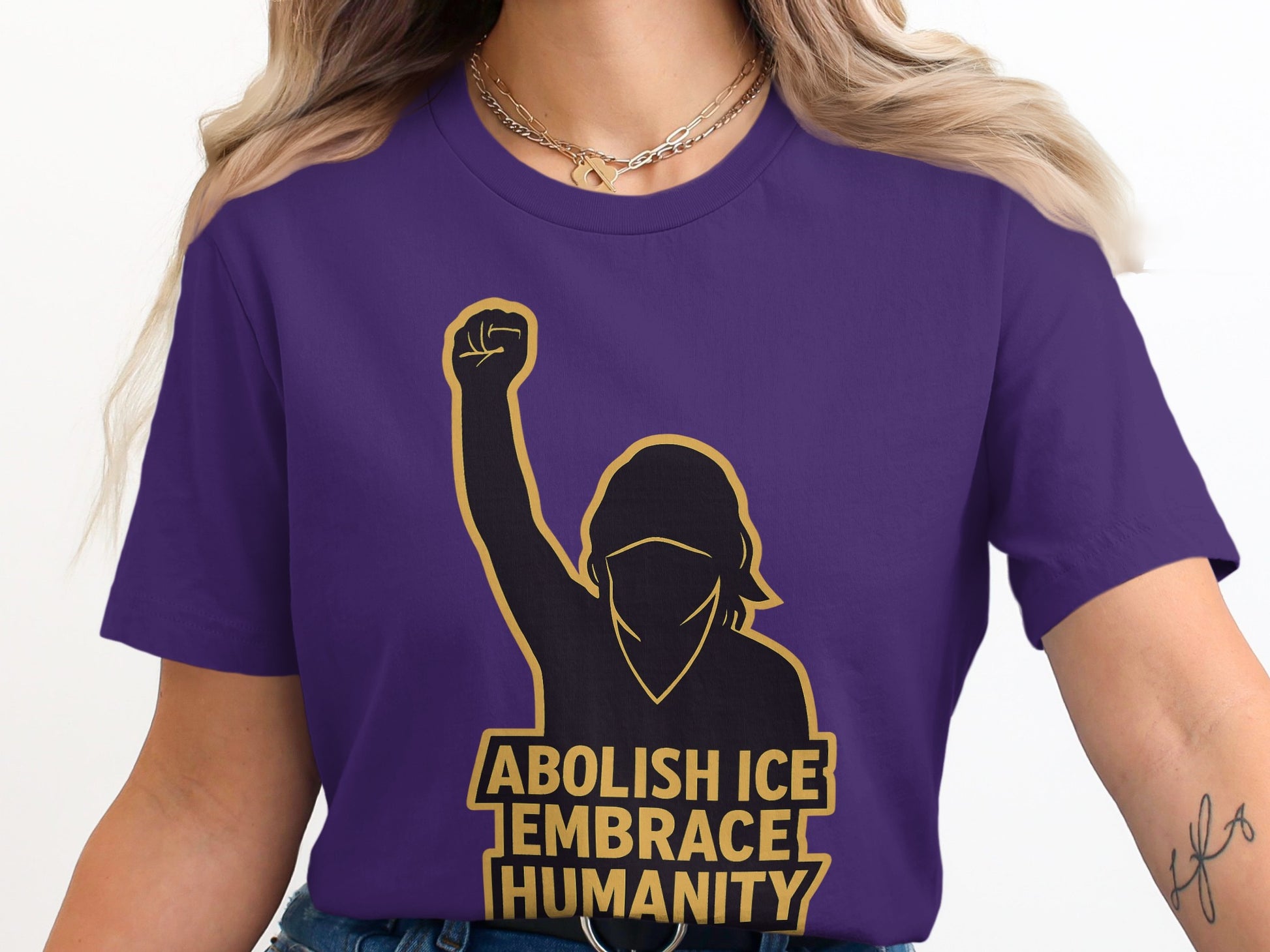 Abolish ICE Embrace Humanity Graphic T-shirt product