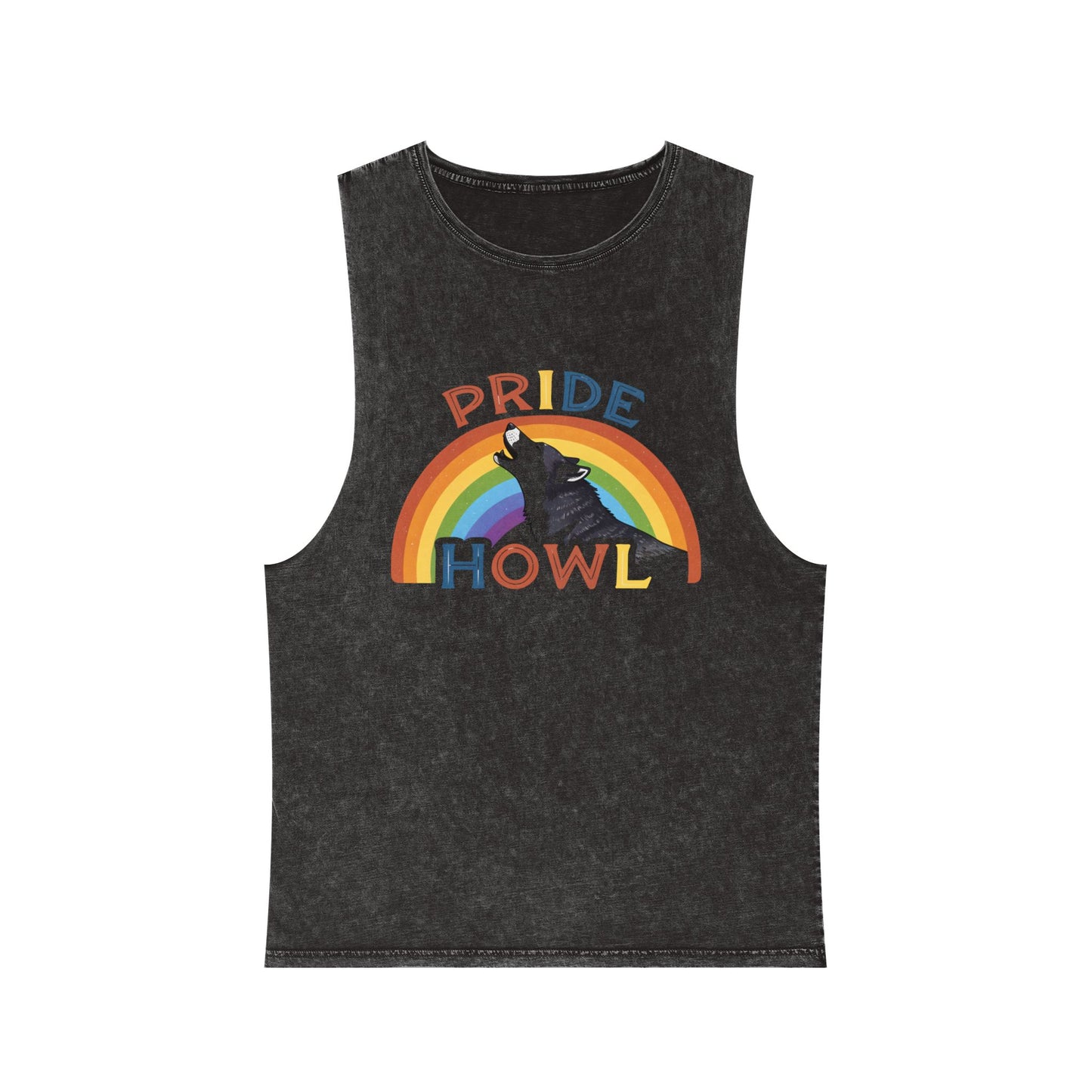 Pride Howl Stonewash Tank Top for Summer Celebrations