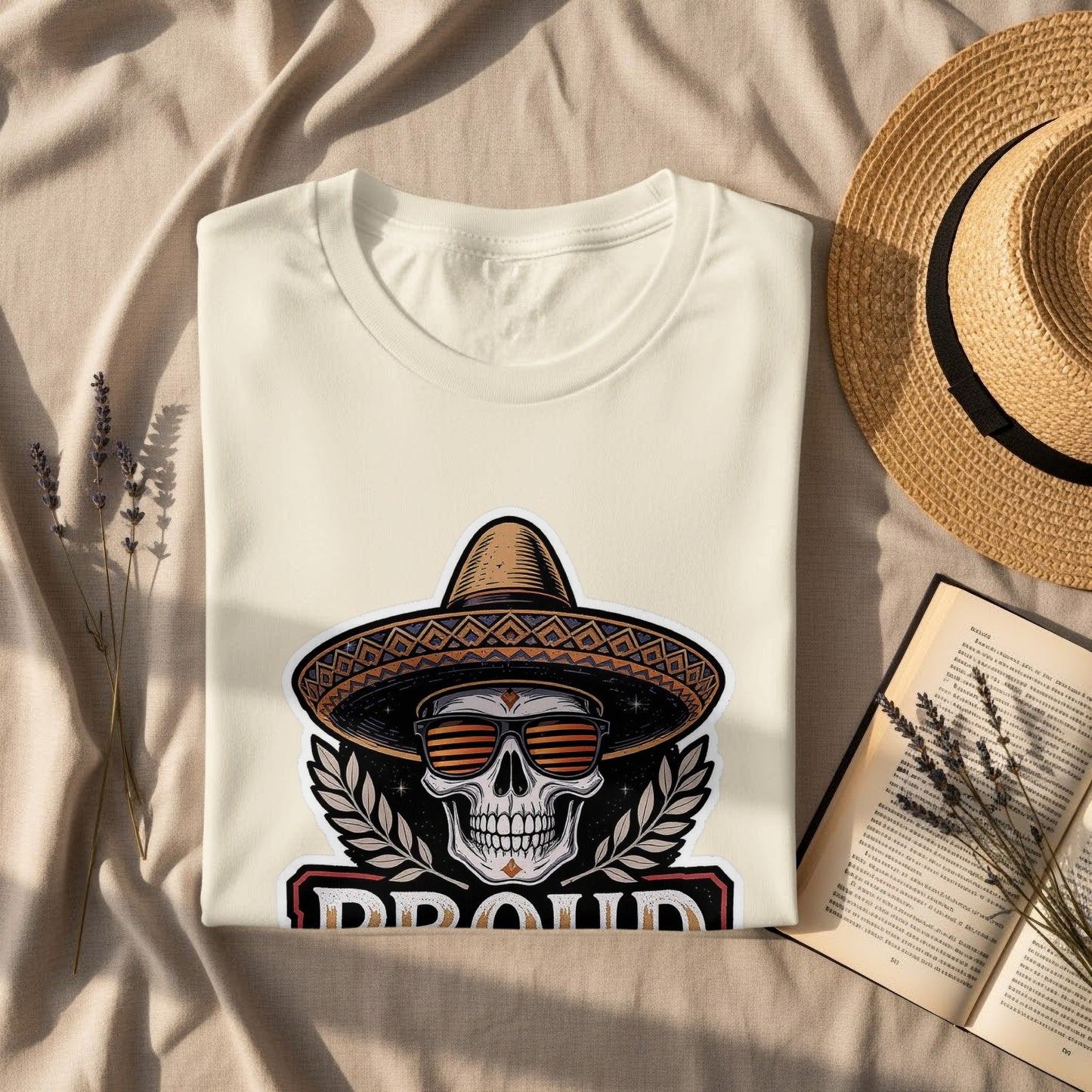Proud Skull with Sombrero Graphic T Shirt product