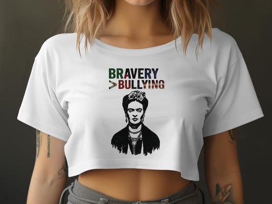 Bravery Over Bullying Inspirational Crop Top product