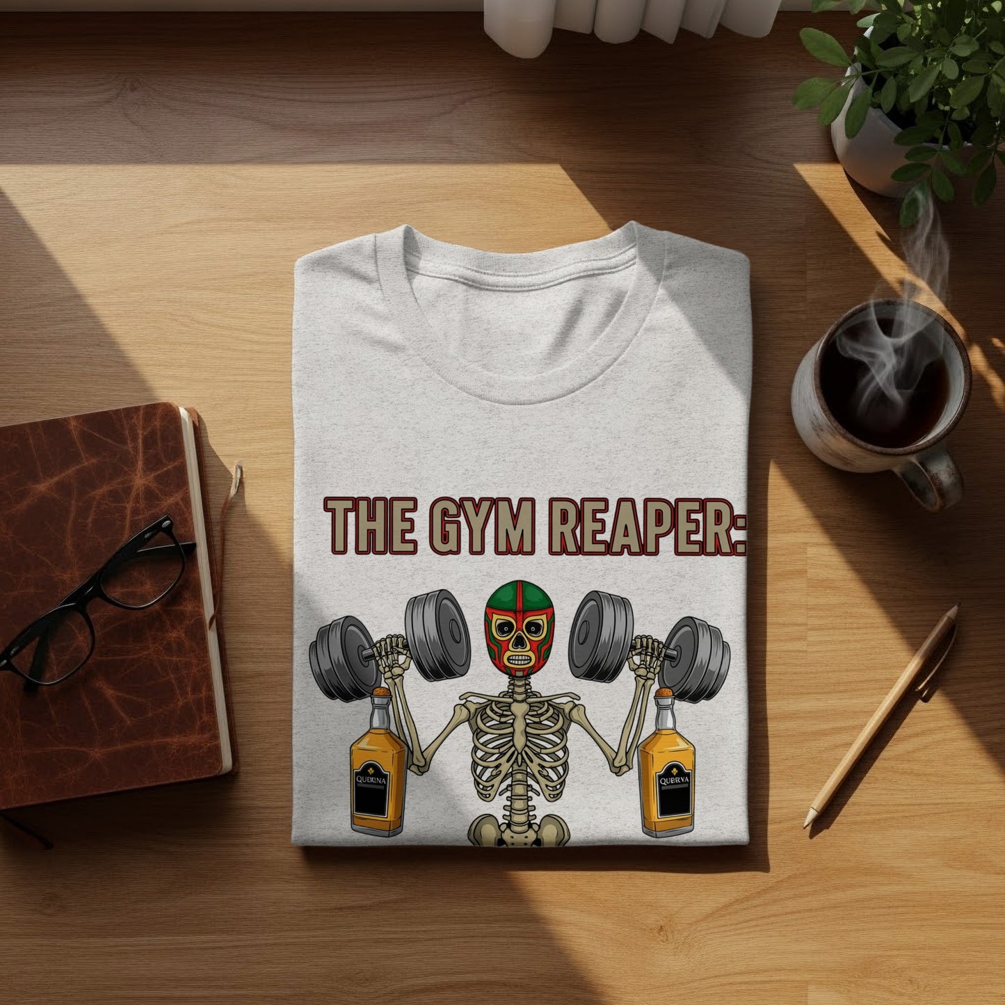 The Gym Reaper Unique Graphic Design T-Shirt Product