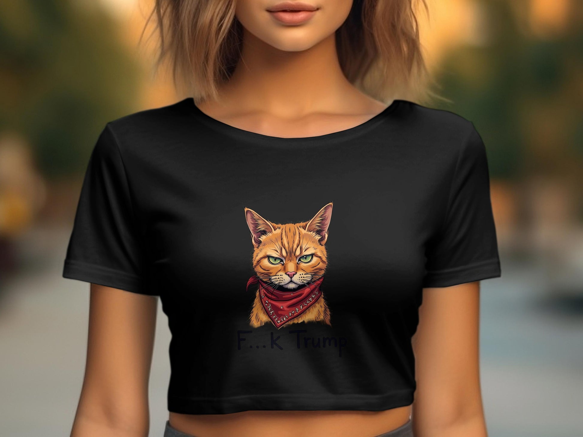 Cat with Bandana Graphic Tee Shirt product type