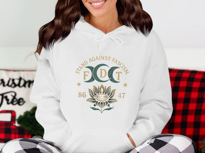 Stand Against Fascism Moon Eye Print Hoodie product