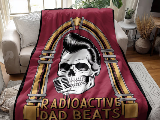 Radioactive Dad Beats Skull with Microphone blanket product