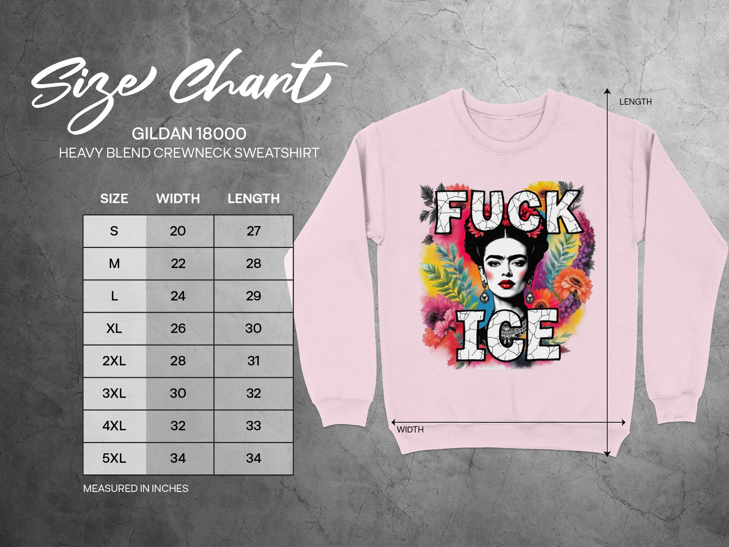 Frida Kahlo Fuck Ice Graphic Crewneck Sweatshirt