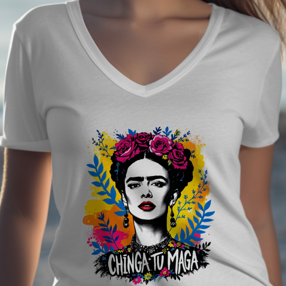 Chinga Tu Maga Graphic Tee Shirt Colorful Print product type