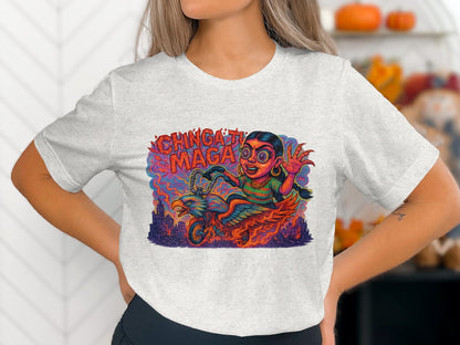 Colorful Chinga Tu Maga Motorcycle Graphic Tee product